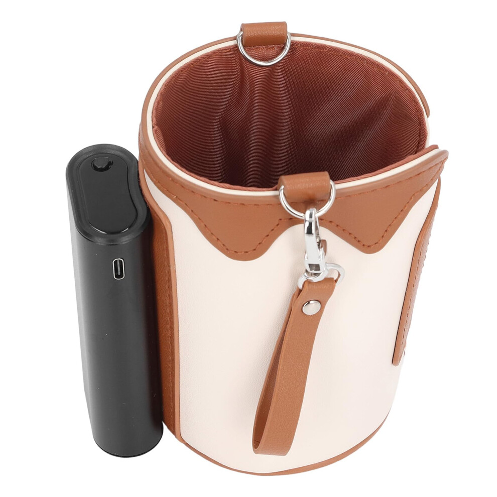 Portable Baby Bottle Warmer With Digital Display, Rechargeable Milk Warmer Bag For Travel And Home Brown