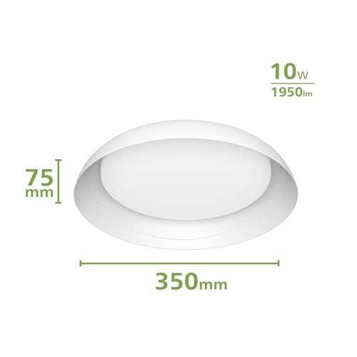Philips PHILIPS Fleta LED Ceiling Light 10W 1850lm White 1