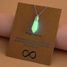 (0890 pointed cone alloy hat)2026 Hot!!   Hot selling popular luminous pendant necklace arrow water drop love cross hollow luminous necklace for women