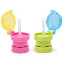 Tumbler Lid with Straw Hole, LeakResistant Silicone Cup Cover Cap for 2.7 cm Bottle Neck, Reusable Straw Topper