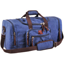 Oversized Canvas Travel Duffel Bag for Men, Large Capacity Weekender Carry On