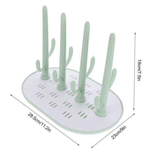 Baby Bottle Drying Rack with Quick Drying System and Compact Storage Stand Green 1