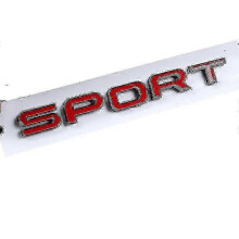 (Sport Red Black) 3d Abs Logo Range Rover Letters Emblem Sticker Car Front Hood Badge For Range Rover Sport Evoque L322 L320 L406 P38 Accessories - S