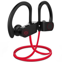 (red) Waterproof BT 5.0 Earbuds – IPX4 Sweatproof – CVC6.0 Noise Cancelling – 6H Playtime – Great Gift for Sports