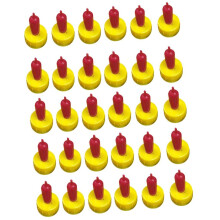 Pack of 30 Soft Silicone Goat Bottle Nipples with Flutter Valve, 0.67 Inch Lamb Feeding Teats
