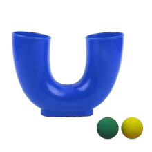 (Blue) Skill Game Juggling Ball Toy Indoor Outdoor Activity Game Motor Juggling Skills Development U-shape