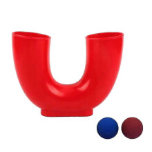 (Red) Skill Game Juggling Ball Toy Indoor Outdoor Activity Game Motor Juggling Skills Development U-shape