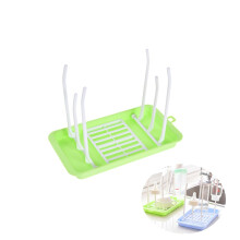 Foldable Baby Bottle Drying Rack Multi‑Height Peg Organizer for Nipples Cups and Accessories Light Green