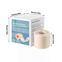 Hydrocolloid Acne Patches Roll 5m Cuttable Blister Bandages for Face & Body | Waterproof Wound Dressing for Burns, Gym, Travel