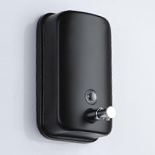 Black Vandal-proof stainless steel soap dispenser 500ml