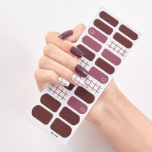 Waterproof 3D Nail Stickers Full Cover Wraps, Self Adhesive Quick Manicure Set ss021