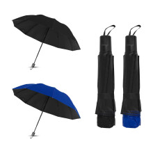 Travel Umbrella 2 Pack Black and Navy Blue Windproof Folding Umbrella with Waterproof Vinyl Canopy