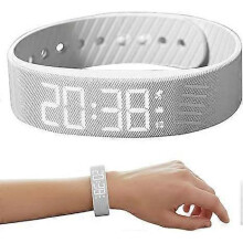 (white) 2026 Vibrating Alarm Band for Deep Sleep - Silent Alarm Clock Bracelet