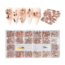1000pcs 3D Neon Crystal Nail Art Rhinestones Set for Nails and Crafts, Luminous Flatback Gems