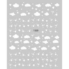 Star Nail Stickers for Manicure, Geometric Star Nail Art Stickers Sheet, Easy Application, Color 1320