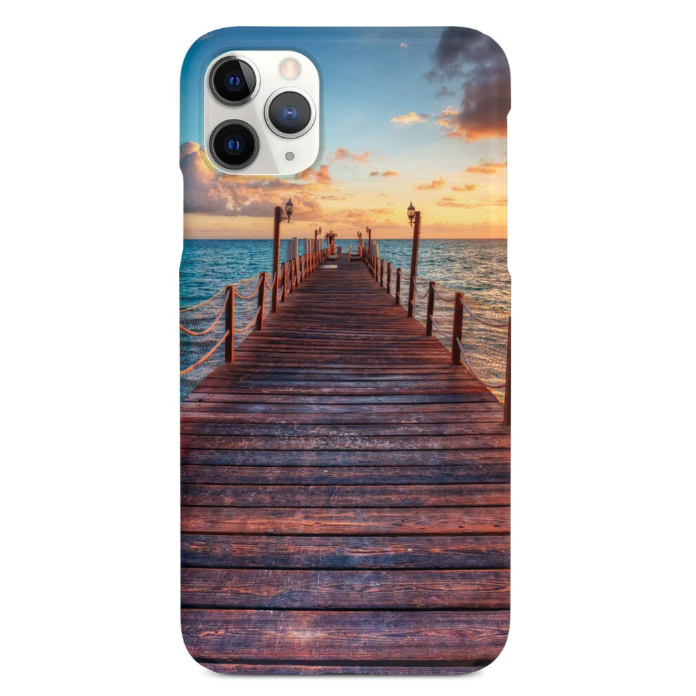 Slim 3D Textured Case For Iphone 11 Pro With Shockproof Boardwalk Sunset Design And Precise Cutouts 9092120366730