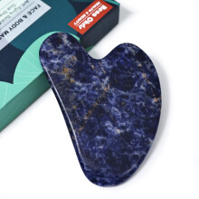 Jade Gua Sha Facial Tool for Jawline Sculpting, Depuffing Massage and Facial Contouring Gift