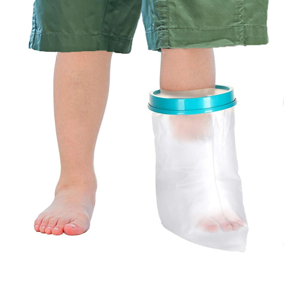 Kids Waterproof Foot Cast Cover for Shower and Bath, Reusable Durable Design, Fits 6â19 Inch Ankle