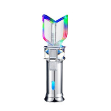 Windproof Butane Lighter with Blue Flame and Visible Fuel Window, Refillable Metal Torch for Camping Silver