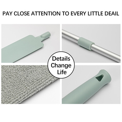 Extendable Microfiber Flat Duster with Long Handle, Flexible Head and 3 Reusable Cloths for HardtoReach Areas 2