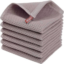 (34 x 34 cm, Braun) 6er-Pack Geschirrtücher aus 100 % Baumwollfrottee mit Aufhängeschlaufe, S202412306944