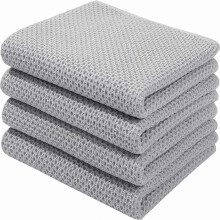 (34 x 73 cm, Hellgrau) 6er-Pack Geschirrtücher aus 100 % Baumwollfrottee mit Aufhängeschlaufe, S202412306944