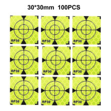 (30x30mm, China) 100 Stück Reflektorfolie, reflektierendes Klebeband, Zielreflektor, Totalstationsreflektor, reflektierender Aufkleber