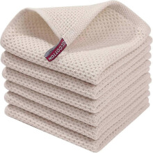 (34 x 34 cm, Aprikose) 6er-Pack Geschirrtücher aus 100 % Baumwollfrottee mit Aufhängeschlaufe, S202412306944
