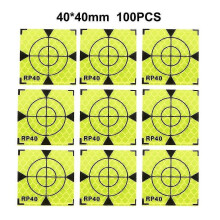 (40x40mm, China) 100 Stück Reflektorfolie, reflektierendes Klebeband, Zielreflektor, Totalstationsreflektor, reflektierender Aufkleber