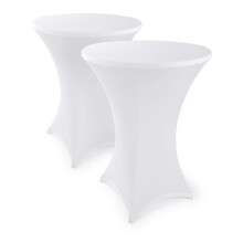 (80 2 Set, Wit) Elegante antracietkleurige stretch bartafelhoezen voor bistrotafels