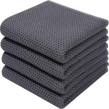 (34 x 73 cm, Dunkelgrau) 6er-Pack Geschirrtücher aus 100 % Baumwollfrottee mit Aufhängeschlaufe, S202412306944