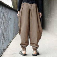(M, Khaki) Herren Haremshose mit weitem Bein, l?ssige Baggy-Hose, Yogahose P20250110800