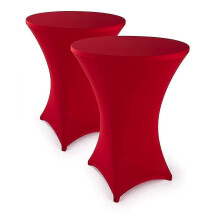 (60 2 Set, Rood) Elegante antracietkleurige stretch bartafelhoezen voor bistrotafels