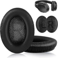 (Schwarz) Ohrpolster für Bose QC35/25/15 Kopfhörer, weiche Ohrpolster aus Kunstleder, S202412305682