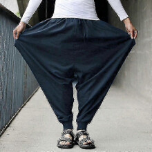 (S, Marineblau) Herren Haremshose mit weitem Bein, l?ssige Baggy-Hose, Yogahose P20250110800