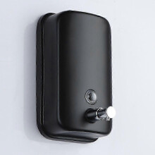 Black Vandal-proof stainless steel soap dispenser 500ml