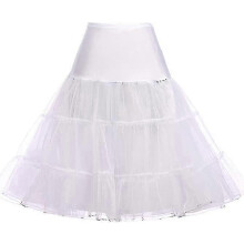 (XL, Wei?) Vintage 50er Jahre Rockabilly Petticoat Crinoline Unterrock Lagenrock f¹r Damen Partykleid - Snngv
