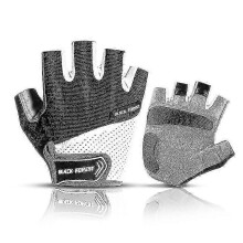 (M, Schwarz) Atmungsaktive Ruderhandschuhe, fingerloses Design, geeignet f¹r Kajakfahren, Segeln und Wandern