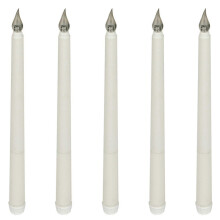 (Weiß) ZHOUBA 5er-Pack LED-Kerzen, flammenlos, batteriebetrieben, warmes Licht für Partys