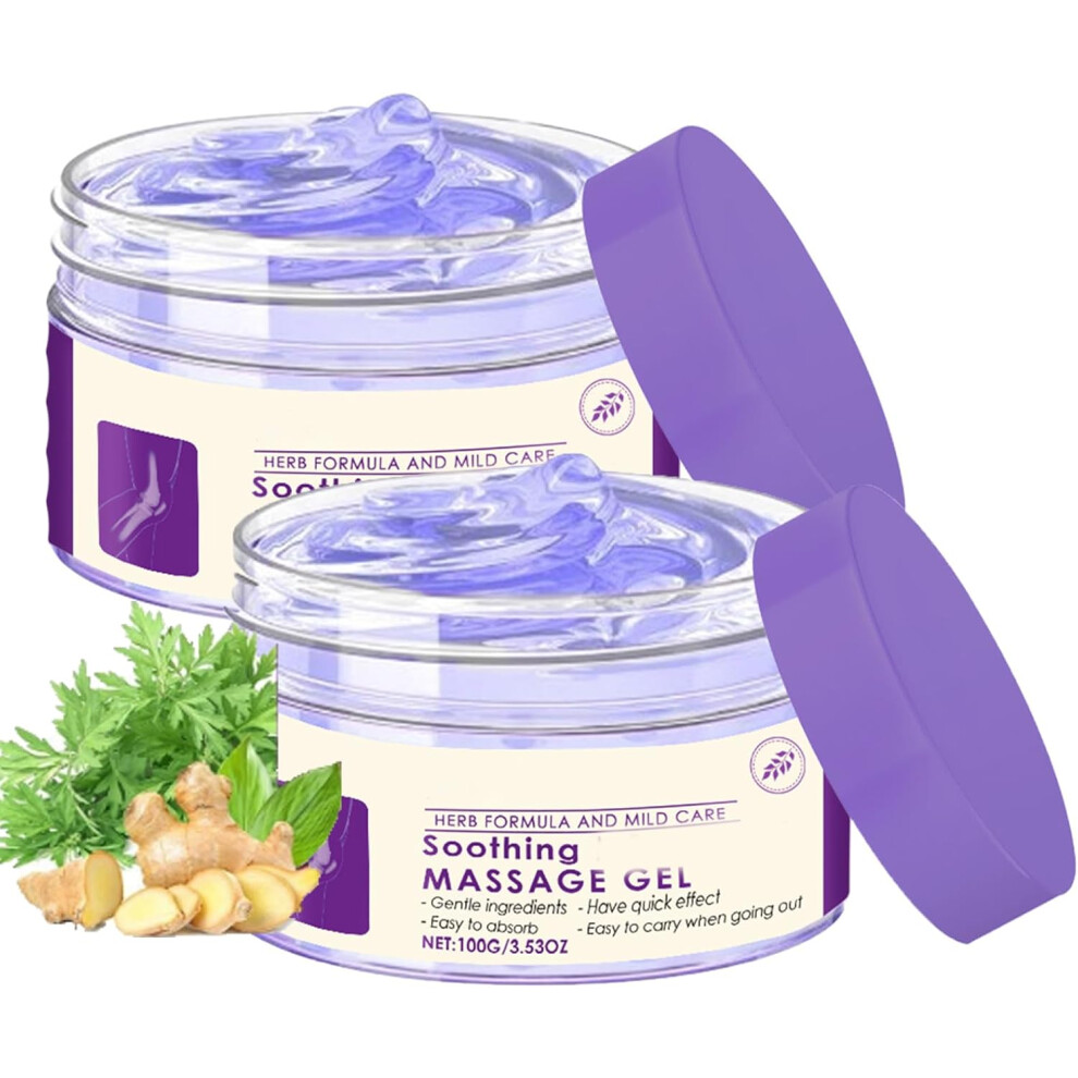 Gogerstar Purple/Cream Joint Care Gel Gel, 2Pcs Knee Relief ,Instant Relief Massage ,Knee & Shoulder & Arm & Leg,Deep Relieve Muscle Soreness