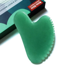 Gua Sha Facial Tool Natural Jade Stone for Face Massage and Jawline Sculpting Heart Shape