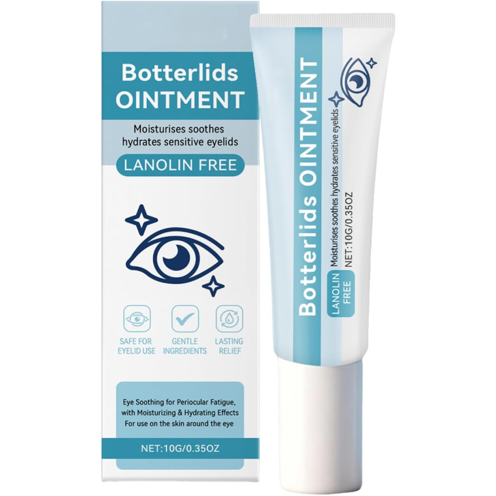Gogerstar Lanolin Free Eyelid Ointment, Soothing Eye Cream For Dry, Irritated & Sensitive Eyelids, Moisturising Eye Care For Redness, Flaking & Tight Skin