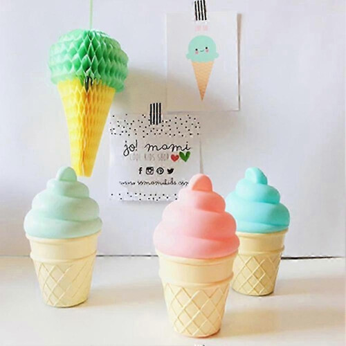 (Blue) Ice Cream - Shaped LED Night Light for Bedroom Decor - Ideal Gift 2