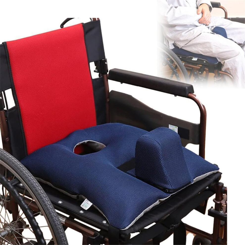 Wedge Wheelchair Seat Cushion for Seniors, Pressure Relief Support and AntiSlip Stable Design