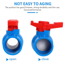 40mm x 40mm Slip Full Port Red Handle Lever U-PVC Valve