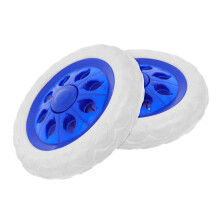 2 Pack Shopping Cart Replacement Wheels, Durable Plastic Folding Cart Wheels for Laundry, Easy Install