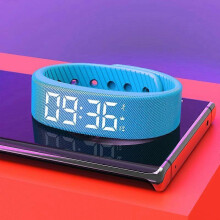 (blue) 2026 Vibrating Alarm Band for Deep Sleep - Silent Alarm Clock Bracelet