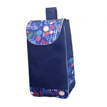 Waterproof Oxford Cloth Shopping Cart Replacement Bag with Side and Rear Pockets, Large Capacity Foldable Trolley Bag