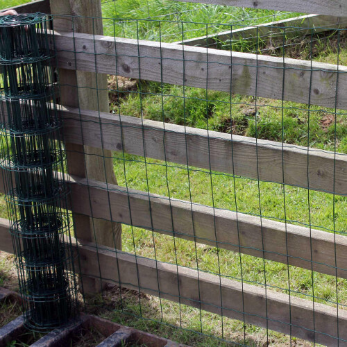 Galvanised  PVC Coated Wire Mesh Fencing Green 2