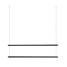 67 Inch Adjustable Double Curtain Rod for Living Room, Dual Rod Layered Light Control Ceiling Mount